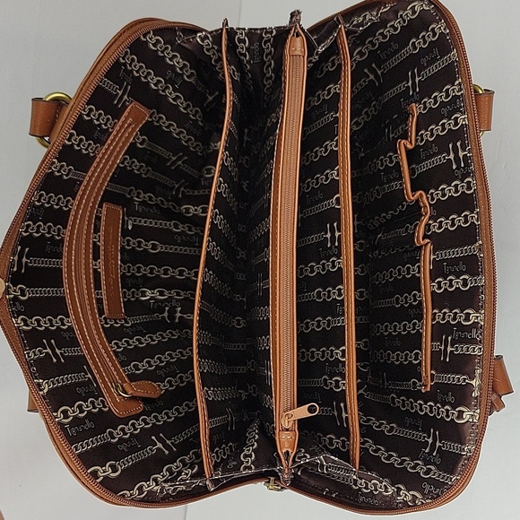 Tignanello Large Leather Shoulder Bag Brown 13" Wide x 10" Tall x 4" Deep - Picture 8 of 16